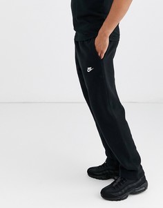 Черные флисовые джоггеры прямого кроя Nike Club-Черный