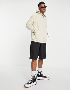 Бежевый худи в стиле oversized из органического хлопка со шнурком с фиксаторами (от комплекта) ASOS DESIGN-Светло-бежевый цвет