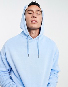 Oversized-худи винтажного выбеленного голубого цвета из органического хлопка (от комплекта) ASOS DESIGN-Голубой