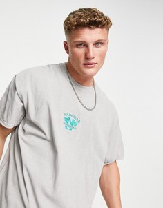 Oversized-футболка серого цвета с принтом "Nashville" Topman-Зеленый цвет