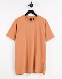 Оранжевая футболка с логотипом по центру G-Star-Оранжевый цвет