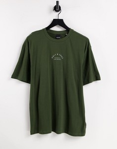 Зеленая свободная футболка с логотипом Only & Sons-Зеленый цвет