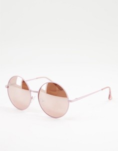 Розовые солнцезащитные очки в крупной круглой оправе Jeepers Peepers-Розовый цвет