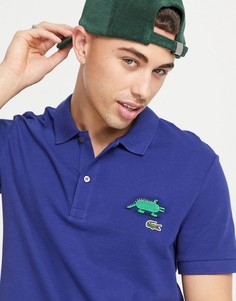 Футболка-поло с принтом Lacoste-Голубой