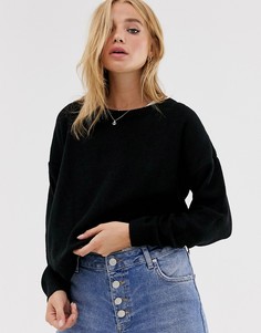 Черный джемпер с круглым вырезом Brave Soul Grunge-Черный цвет