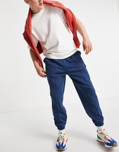 Синие oversized-джоггеры из органического хлопка с защипами ASOS DESIGN-Голубой