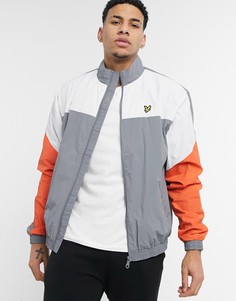 Спортивная куртка в стиле колор блок на молнии Lyle & Scott-Серый