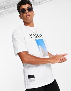 Белая футболка с принтом "Paris" Topman-Белый