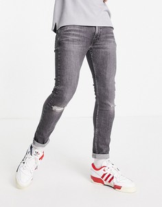 Черные выбеленные супероблегающие джинсы с потертостями Levis 519 Hi-Ball-Черный цвет Levis®