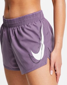 Фиолетовые шорты с логотипом-галочкой Nike Running Dri-FIT-Фиолетовый цвет