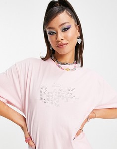 Свободная футболка с надписью "Bratz" Daisy Street-Розовый цвет