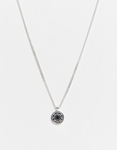 Серебристое ожерелье с подвеской в виде украшенного колеса Icon Brand-Серебристый