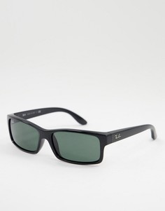 Узкие солнцезащитные очки в прямоугольной оправе Ray-Ban 0RB4151-Черный цвет