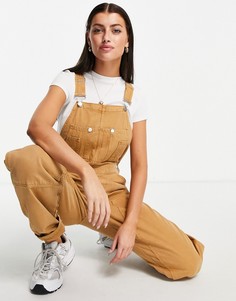 Светло-коричневый джинсовый комбинезон в утилитарном стиле ASOS DESIGN-Коричневый цвет