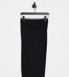 Черная трикотажная юбка-карандаш миди ASOS DESIGN Maternity-Черный цвет