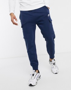 Темно-синие флисовые джоггеры карго Nike Club-Темно-синий
