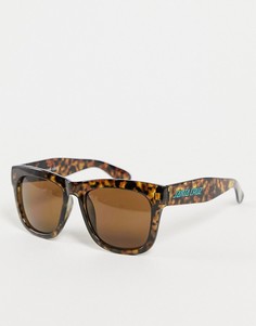 Солнцезащитные очки в черепаховой оправе в стиле ретро Santa Cruz-Коричневый цвет