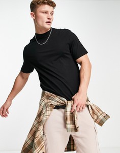 Черная футболка с круглым вырезом River Island-Черный цвет