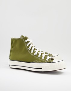 Высокие кеды цвета хаки Converse Chuck 70-Зеленый цвет