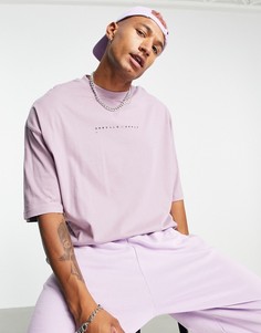 Фиолетовая футболка в стиле oversized с принтом логотипа ASOS Unrvlld Spply-Фиолетовый цвет