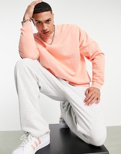 Оранжевый выбеленный свитшот в винтажном стиле oversized из органического материала от комплекта ASOS DESIGN-Оранжевый цвет