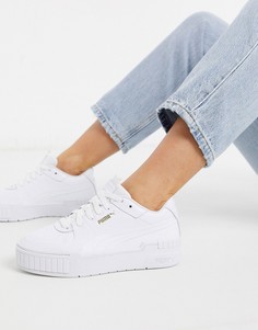 Белые кроссовки на массивной подошве Puma Cali Sport-Белый