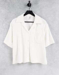 Пляжная рубашка кремового цвета из органического хлопка (от комплекта) & Other Stories-Белый