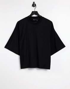 Свободная черная oversized-футболка ASOS DESIGN-Черный цвет