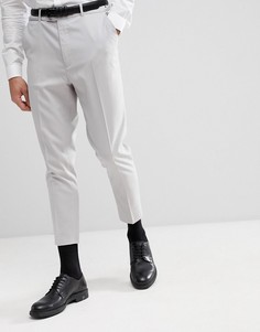 Серые зауженные брюки ASOS-Серый