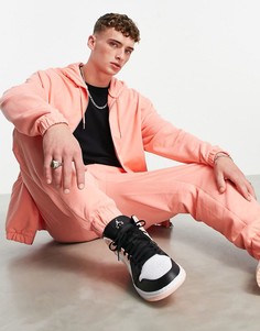 Oversized-худи оранжевого цвета на молнии из органического хлопка от комплекта ASOS DESIGN-Оранжевый цвет