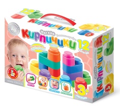 Конструктор Десятое Королевство Мягкие кирпичики extra , 12 деталей, (с ионами серебра)