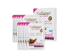 Маска Collagen Отбеливающая и омолаживающая тканевая с муцином улитки10 штук по 25мл