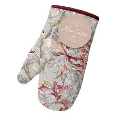 Прихватка-рукавица рогожка 18х28 "Mia Cara" рис 14057-1 Душистый пион Тейковский ХБК