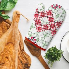 Прихватка-рукавица рогожка 18х28 "Mia Cara" рис 30254-1 Весенний фольклор Тейковский ХБК