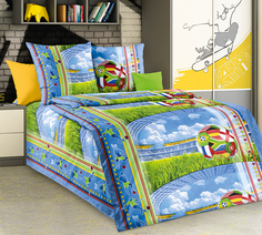 Покрывало детское стеганое "Матч" из бязи 110х140 Текс Дизайн