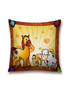 Наволочка декоративная JoyArty "Игрушки в рамке" на молнии, 45x45 см