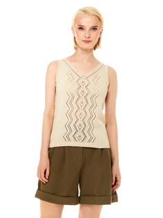 Майка женская Scandica Sara коричневая 52 RU