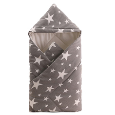Одеяло-конверт Baby Fox Звезды, осеннее, цвет серый, 90х90 см