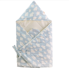 Одеяло-конверт Baby Fox Облака, осеннее, цвет голубой, 90х90 см