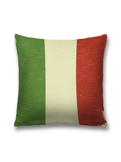Наволочка декоративная JoyArty "Ретро-флаг Италии" на молнии, 45x45 см