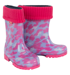 Резиновые сапоги для детей Demar 0038 C TWISTER LUX SERDCE голубой/розовый 26