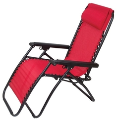 Кресло-шезлонг складное CHO-137-13 Люкс цв. красный Ecos