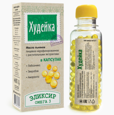 Масло льняное Худейка, 180 капсул по 0,3 г Компас Здоровья