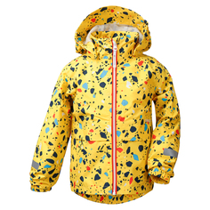 Куртка DROPPEN PRINTED Didriksons, Размер 130, Цвет 816-камешки на желтом 503088-816_130