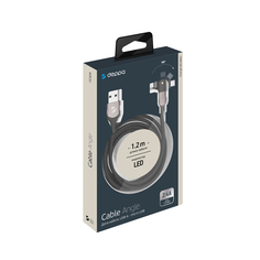 Дата-кабель Deppa USB-A - micro USB, поворотный, 180˚ черный/72324