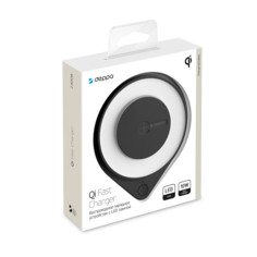 Беспроводное зарядное устройство Deppa Qi с ночником, 10W Black(24008)