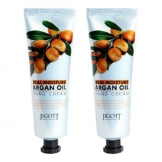 JIGOTT Увлажняющий крем для рук с аргановым маслом Real Moisture Argan Oil, 100 мл х 2 шт