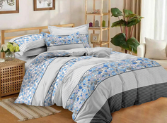 Постельное бельё "Lime time" поплин; Дальняя дорога 2 спальное евро простыня