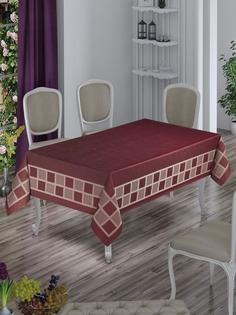 Скатерть DO&CO броде жаккард 160х220 FIRUZE, бордовый