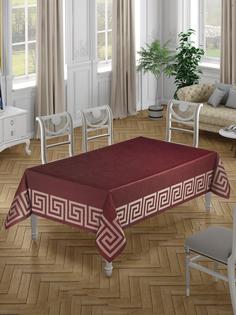 Скатерть DO&CO броде жаккард 160х220 TITANYUM, бордовый